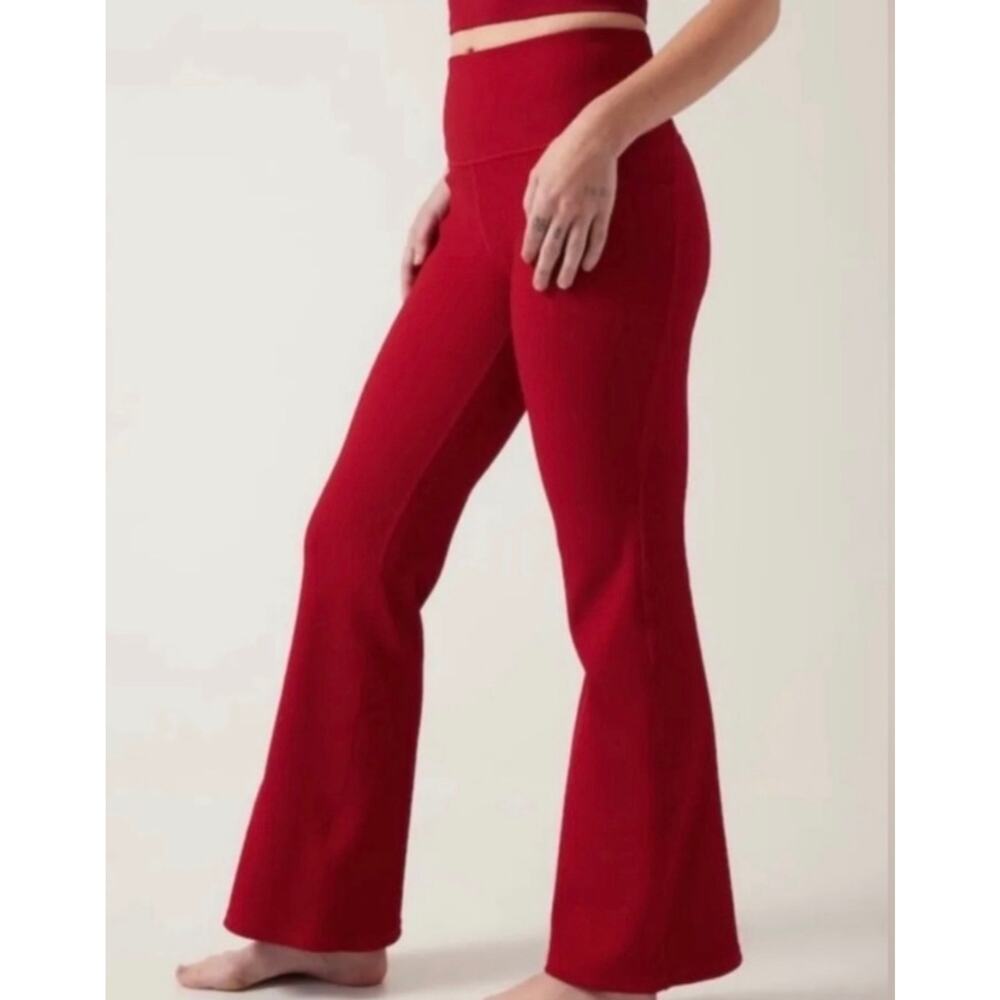 Athleta Salutation Stash Ribbed Flare Pants
